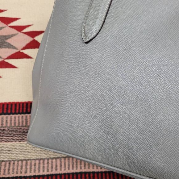 Coach 24218 Bailey Carryall Gray Crossgrain Leather Tote Shoulder Bag Purse - Picture 11 of 11